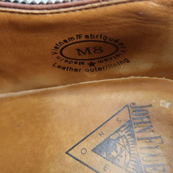 John Fluevog Shoes Mens 8 Oxford Classic Lace Up Brogue Brandenburg Angel Banker - Picture 16 of 16